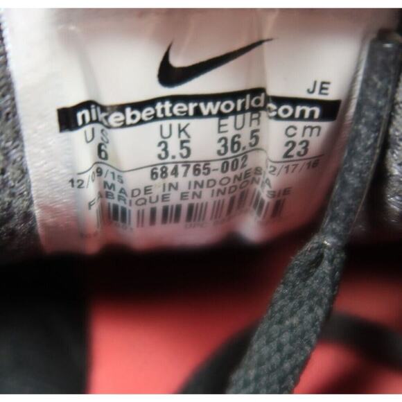 Nike Shoes Womens 6 Sneaker Athletic Trainers Running Downshifter 6 Active Black - Picture 13 of 14